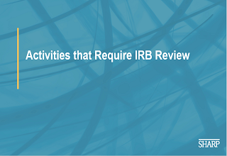 Activities that Require IRB Review Banner